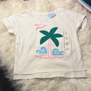 Cat & Jack Palm Tree Tee - White, Green, Pink, Blue